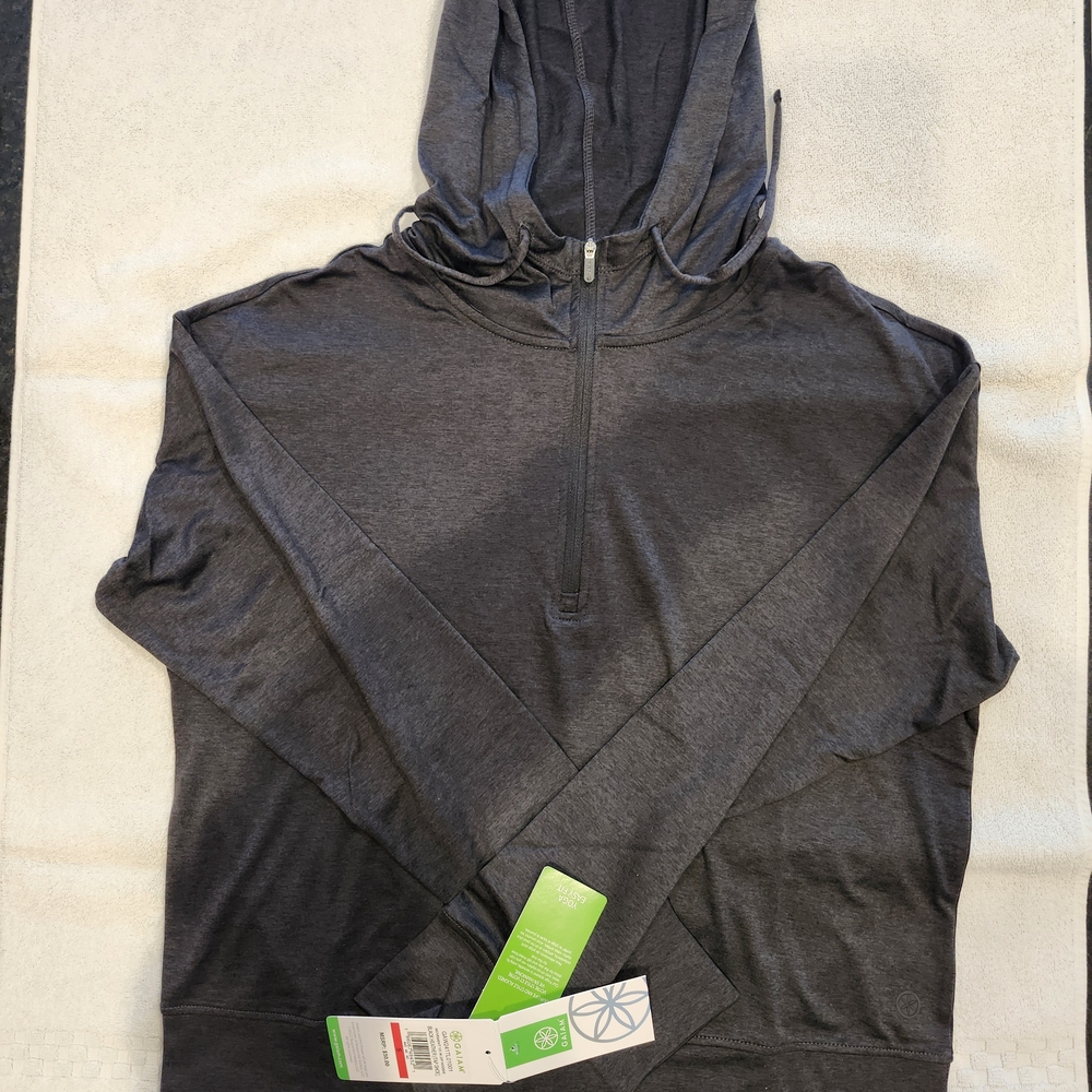 GAIAM Heather Black Half-Zip Hoodie